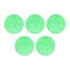 5pcs Pickleball Balls 40 Holes Luminous 74mm Sports Pickleballs for Outdoor Court Green