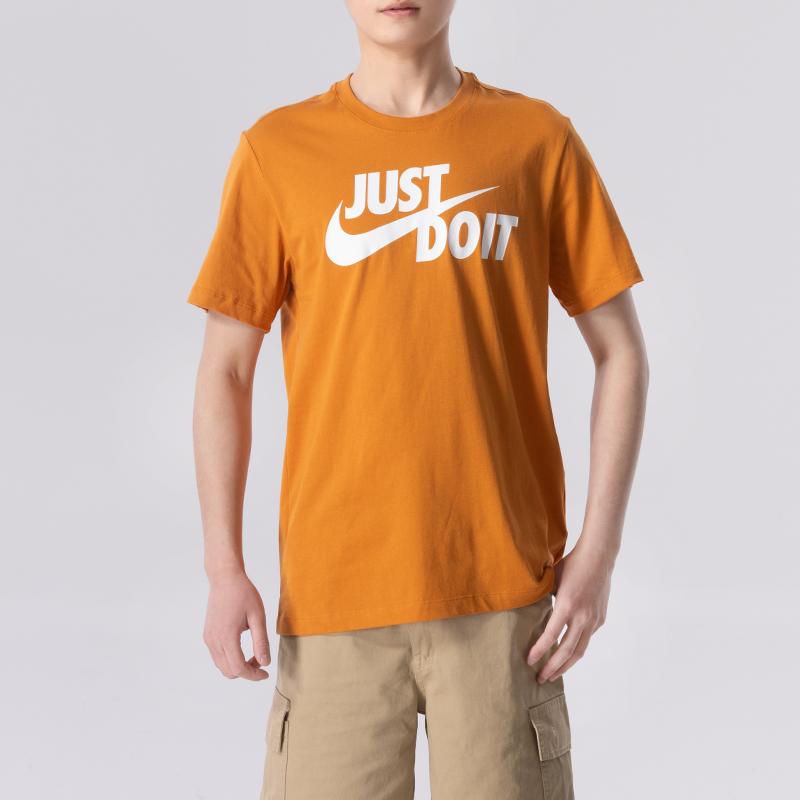New Nike Sports Life Collection T Shirt Men's Orange AR5007-815