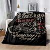 3D retro motorcycle  area Printing Blanket,Fashion Soft Cozy Living room Bedroom Sofa Bed Travel Blanket Birthday Gift