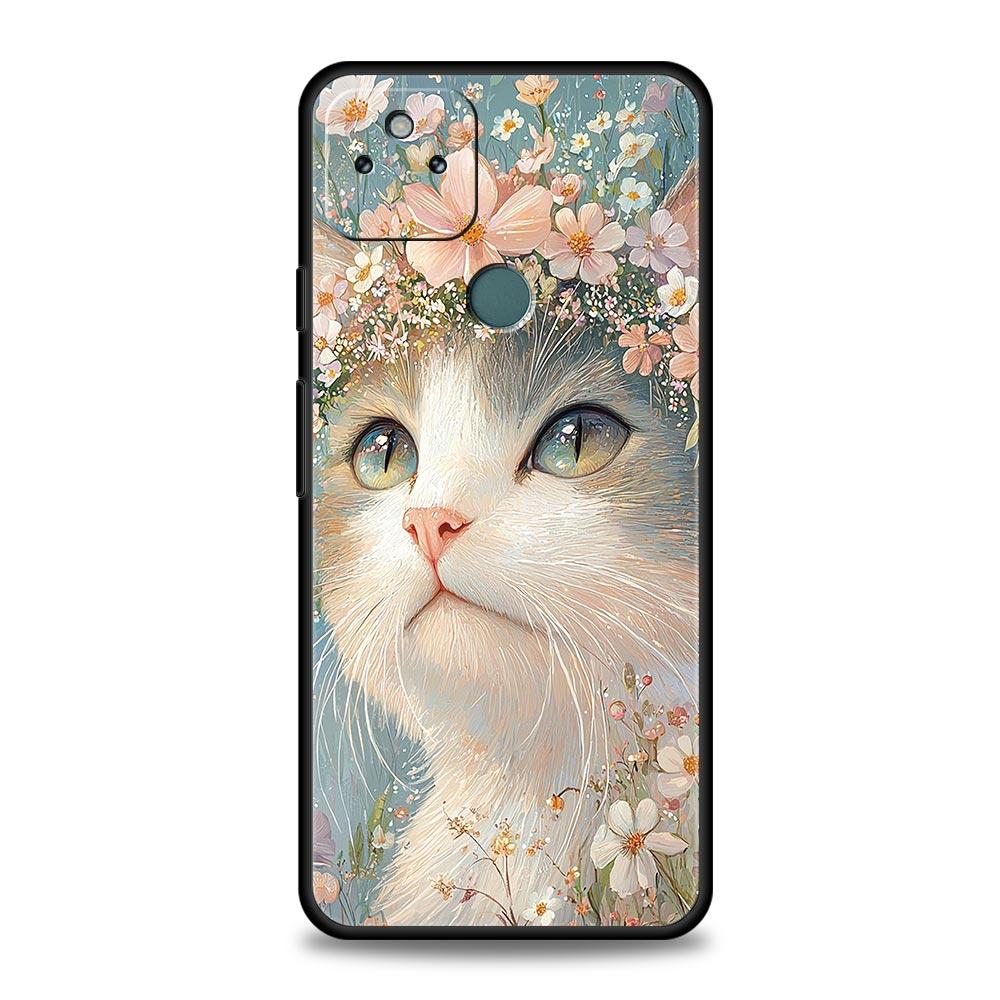 Cute Cat Phone Case Cover for Google Pixel 10 9 8 7 6 9A 8A 7A 6A Pro Shockproof Soft TPU 9 Pro XL Shell Capas Fundas Coque Bags