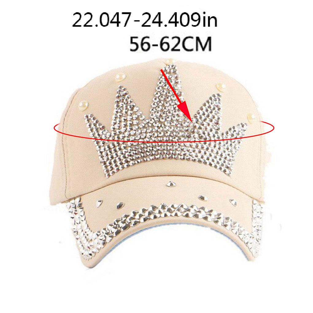Children Adjustable Rhinestones Studded Peaked Cap Hat Kid Baseball Cap