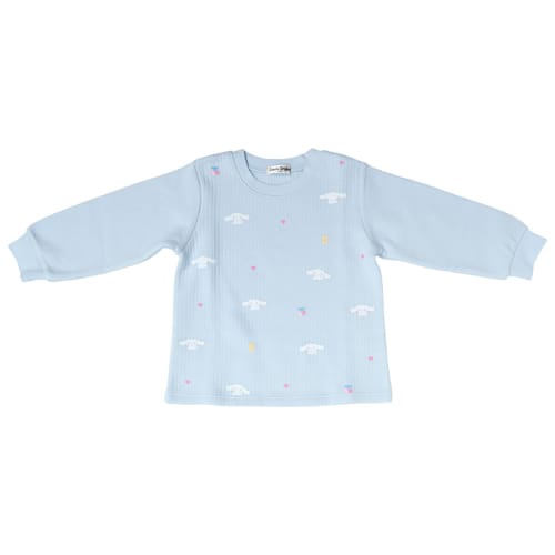 Sanrio Kids Quilt Pajamas Cinnamoroll 130cm 100% Cotton Long Sleeve Top and Bottom Set 237701