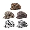 Newsboy Caps Women Leopard Zebra Print Beret Hat Spring Summer Vintage Ladies Cosplay Fashion Retro Hip Hop Casual Painter Cap