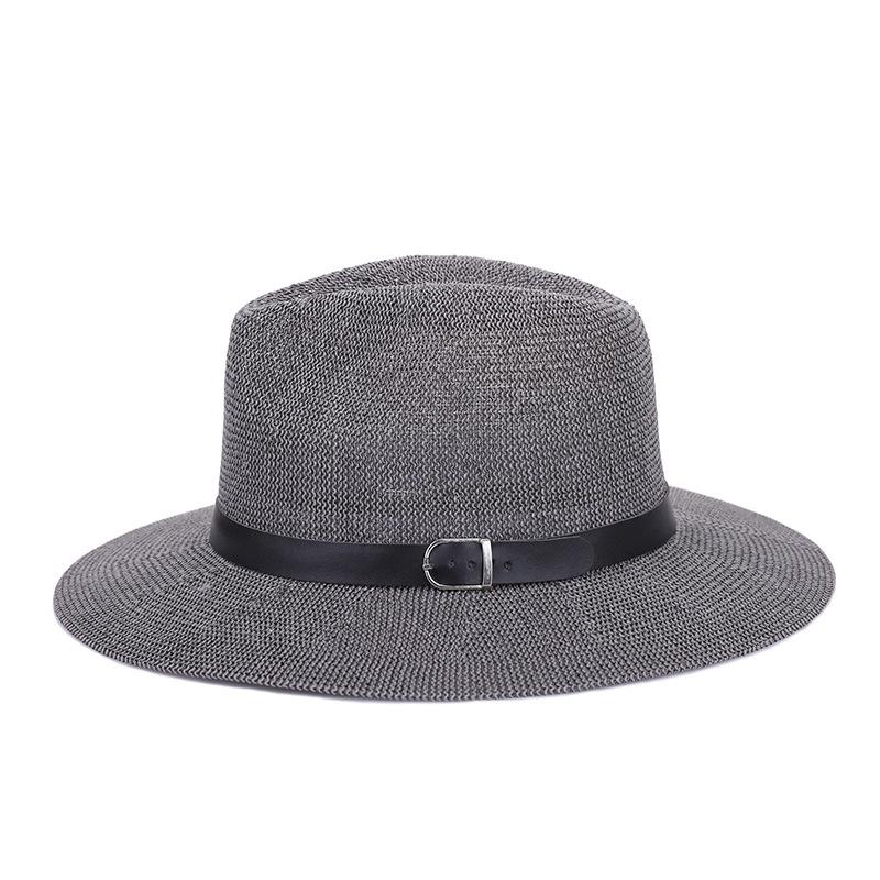 Hat Women's Summer Grass Yarn Simple Neutral Men's and Women's Sun Hats for Outdoor Travel and Leisure