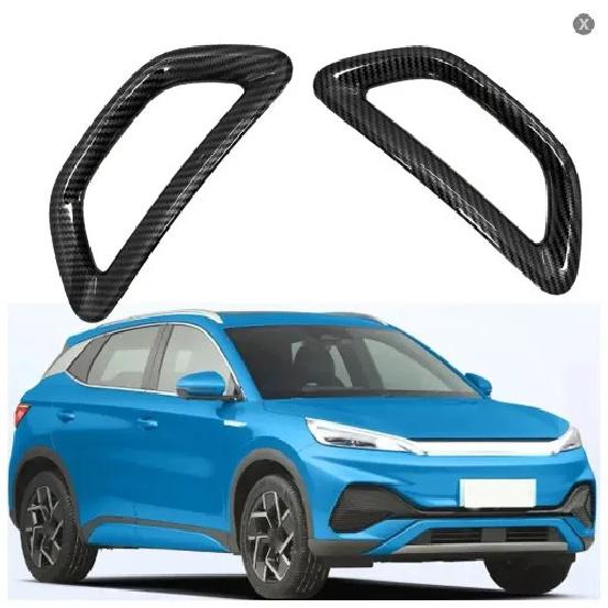 For BYD Yuan Plus ATTO 3   Interior Carbon Fiber Armrest Center Control Water Cup Gear Shift Panel Air Vent Cover