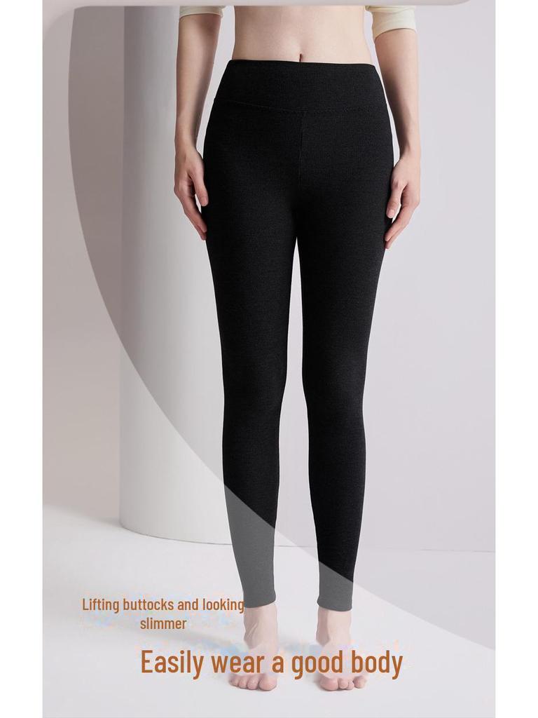 2024 Autumn/Winter High-Waist German Velvet Warm Leggings with Silk Protein and Thicker Insulation