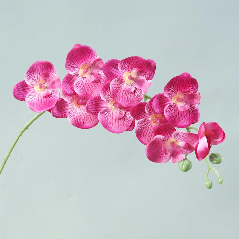 69Cm 3D New Artificial Phalaenopsis Flower Branches Real Touch Faux Butterfly Orchid Stems Floral Arrangement Wedding Home Decor