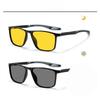 New Men's Night Photochromic Sports Myopia Glasses Advanced UV-resistant Fashion Trend Driving Eyeglasses Diopter 0 TO -4.0