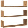 VidaXL Wall Shelves 3 Pcs Artisan Oak Engineered Wood 853298