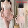 Silk Satin Sleepwear With Short Skirt And Elastic Fit For Home And Hotel Use