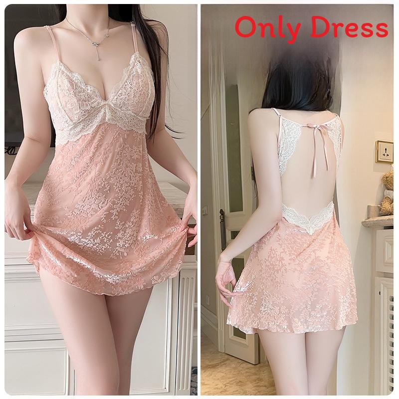 Silk Satin Sleepwear With Short Skirt And Elastic Fit For Home And Hotel Use
