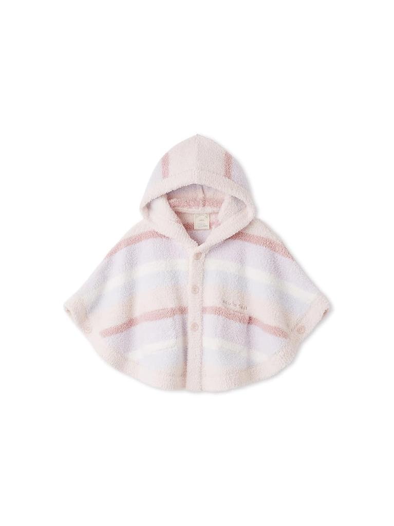 Baby Moko Colorful Border Poncho PBNT255444PNK80 [BABY]