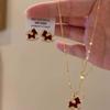 Retro Glazed Glittering Diamond Small Horse Necklace Earrings, Zodiac Year Style Collar Chain Stud Earrings, Luxurious and Exquisite