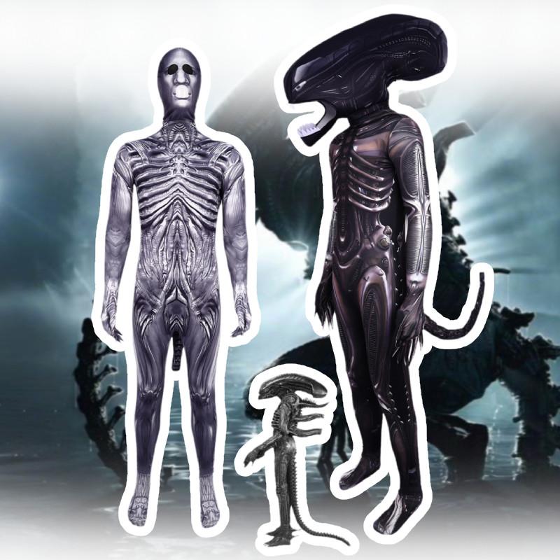 Alien Cosplay Romulus Xenomorph Predator Jumpsuit Adult Kids Costumes Bodysuits