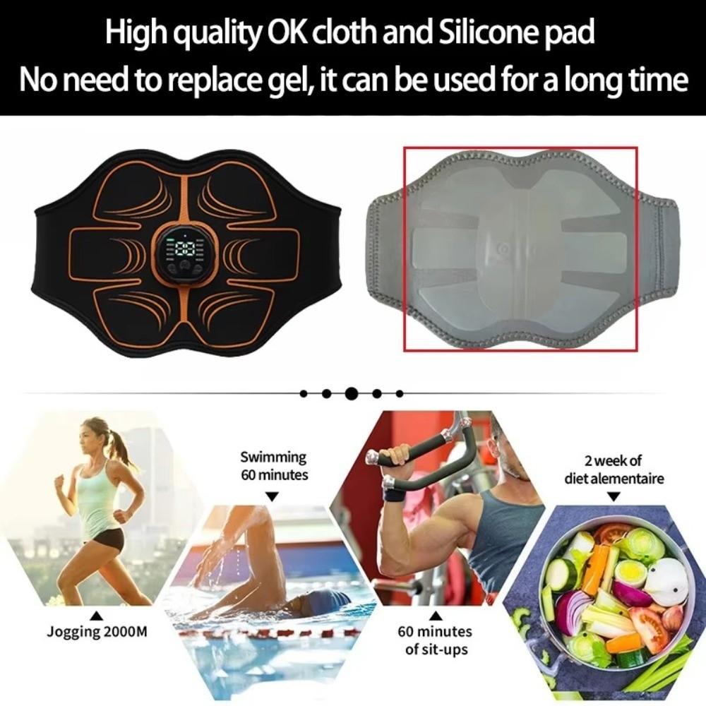 Entraîneur d'abdominaux portable Stimulateur musculaire électrique EMS Ceinture sculptante Ceinture abdominale Amincissement du corps
