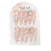 Fairy Style Press-On Nails with 3D Flower & Diamond Decorations - Eye-Catching, Skin-Brightening Nail Art