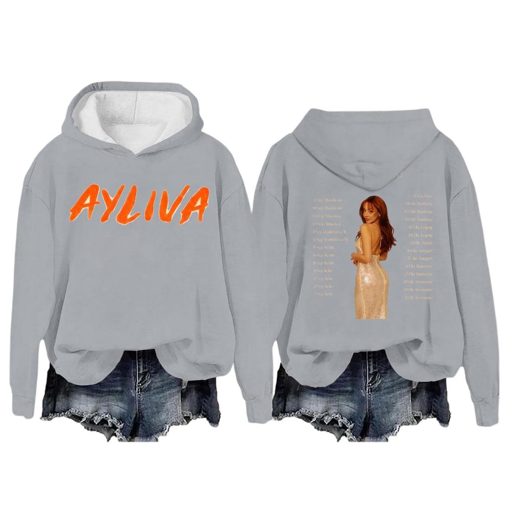 Women's Fashion Casual Long Sleeve Loose Printed Pullover Sports Long Sleeve Hooded Sweatshirt