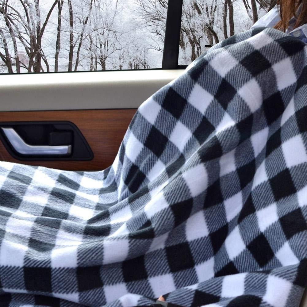 12V Green Car Electric Blanket Car Camping Warm Artificial Electric Heated Blanket (150x100cm)
