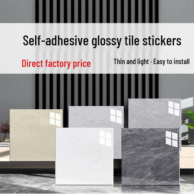Waterproof Self-Adhesive Aluminum-Plastic Tile Stickers for Bathroom Renovation and Moisture Protection