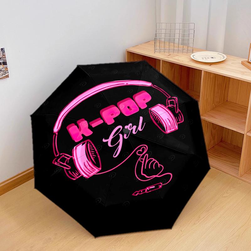 1PC Music Theme Umbrella Portable Folding Umbrella Iron Frame Hole Bone Structure Outdoor Home Umbrella A22