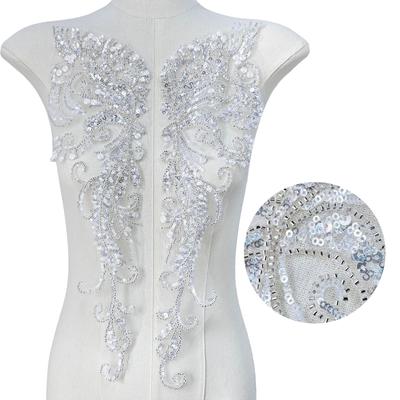 2pack Durability Sequins Embroidery Patches Creative Pattern Stylish Appliques for Customizing Dresses and Tops