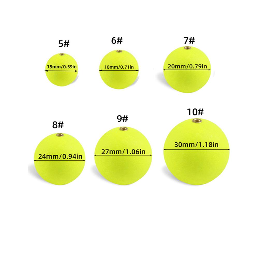 60pcs Fishing Floats Balls Foam Lure Float Balls Drift Ball Fishing Accessory for Fishing