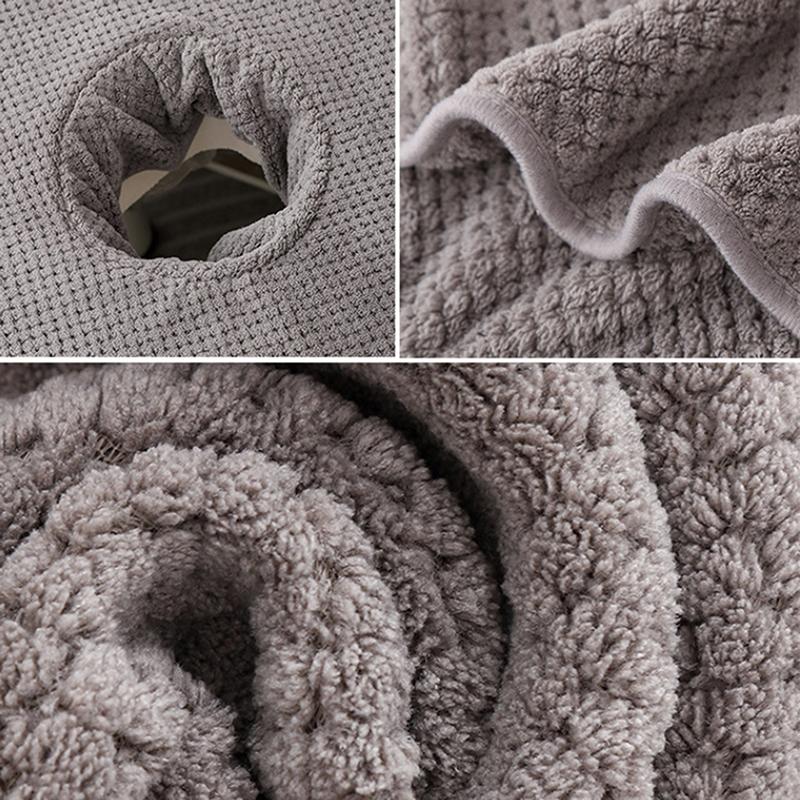 35*35Cm 40*80Cm Thickened Coral Velvet Beauty Spa Massage Face Towel With Hole Bed Bandana Massage Table Planking Cosmetic Towel