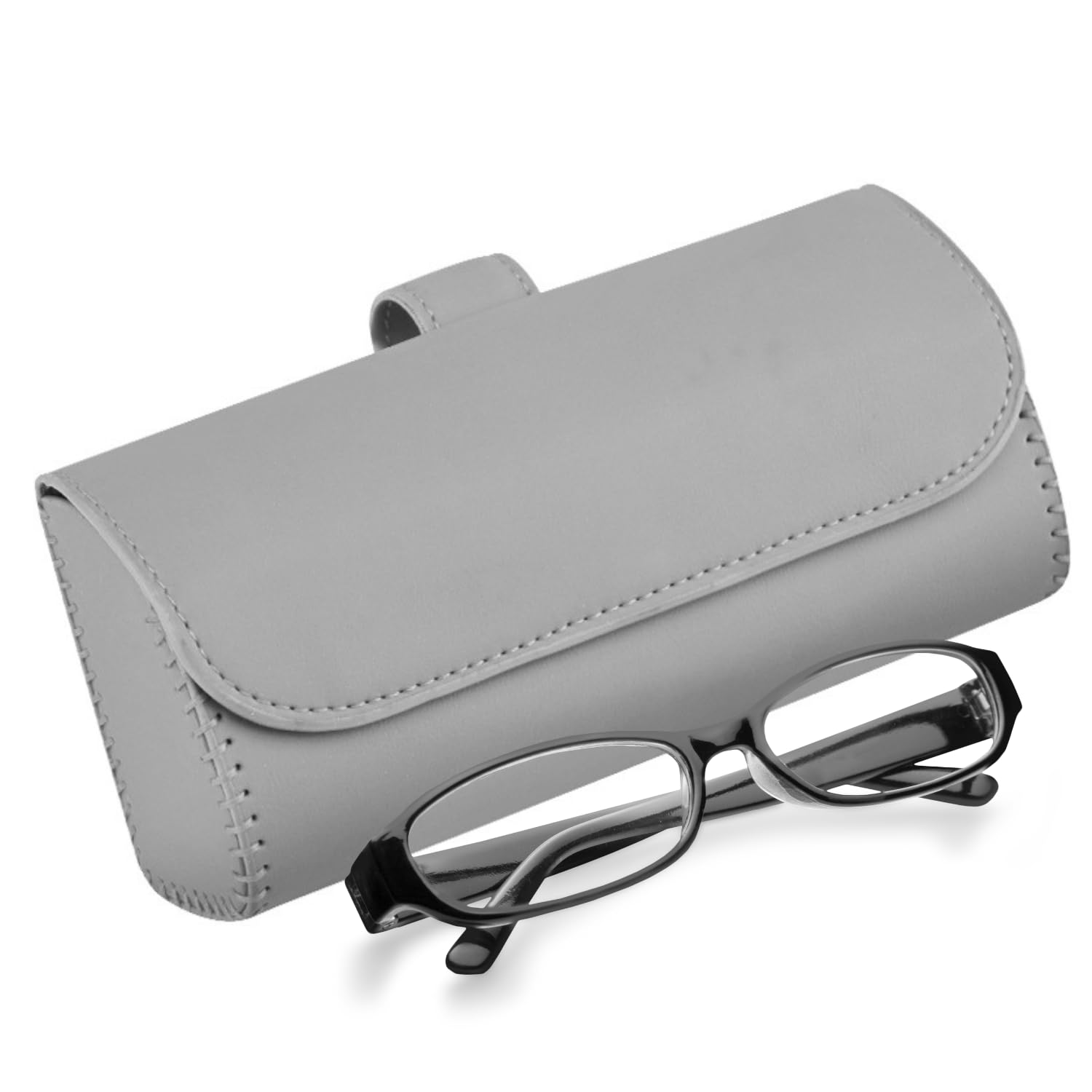 

NYANDELMO ND-0125-R14-GY Car Sun Visor Pocket with Eyeglasses Holder, Gray, Sunglasses Storage Case