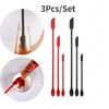 3 Adet/Set Silikon Spatula Isıya Dayanıklı Uzun Saplı Çift Uçlu Kazıyıcı ve Kaşık Reçel Spatulası Mutfak Aleti Mutfak Aksesuarları
