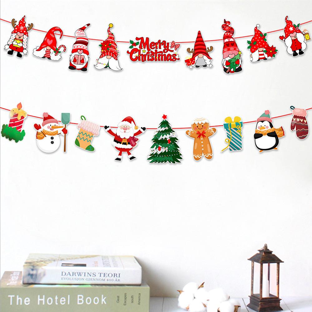 Christmas Banner Christmas Tree Ornaments Merry Christmas Decoration For Home Santa Claus Pendant Xmas Gifts New Year 2025 Gift