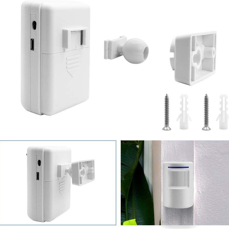 Plug-in Infrared Sensor Doorbell with 38 Melodies and Motion Detection for Home and Commercial Use