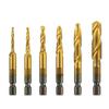 Yunbei Titanium-Plated High-Speed Steel Hex Shank Spiral Tap Drill