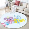 Sesame Street,Round Area Rug,Carpet Rug for Living Room Bedroom Sofa Playroom Decor,Non-slip Floor Mat
