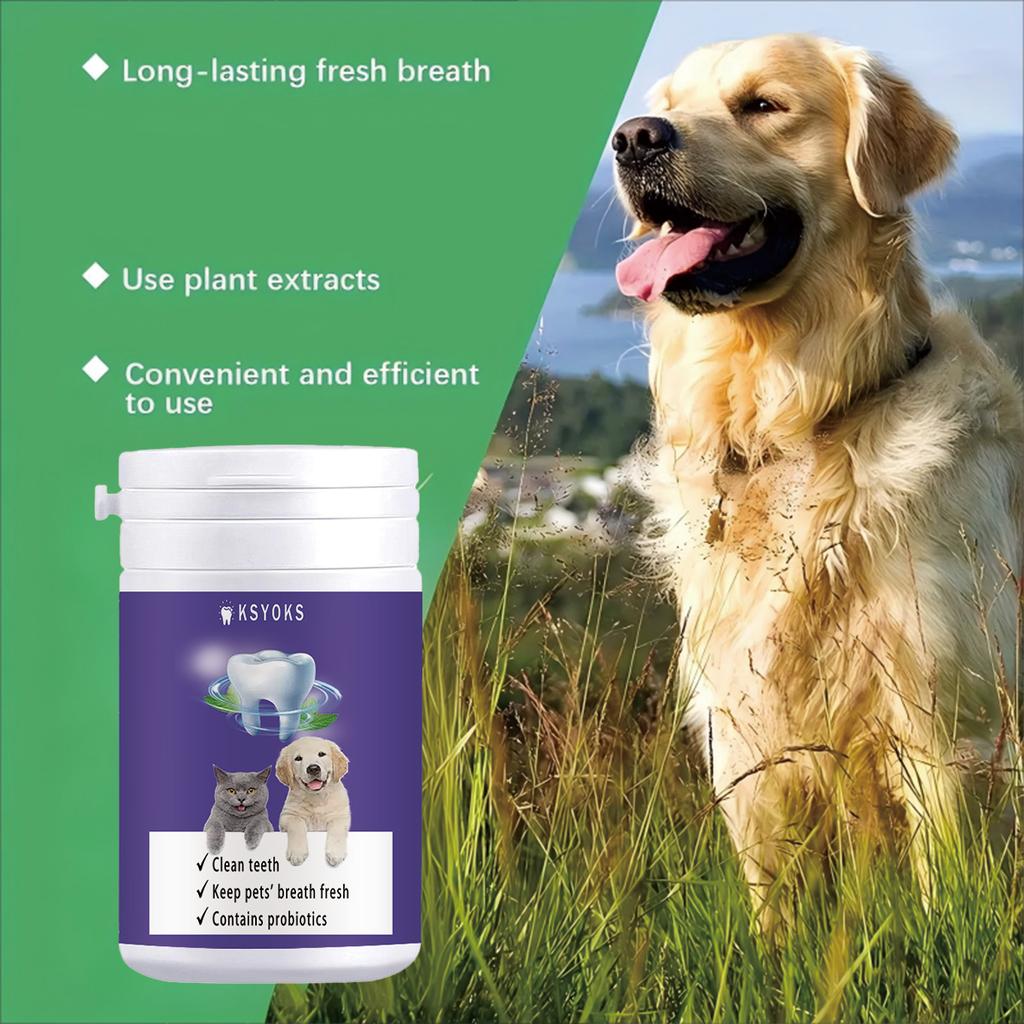 Fresh pet mouth in the morning, forming a gentle protective layer