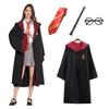 [Haiuroshi] Harry Potter Cosplay Costume, Luxury 4-Piece Full Set, Harry Potter Costume, Magic Robe, Halloween Cloak, Unisex Costume