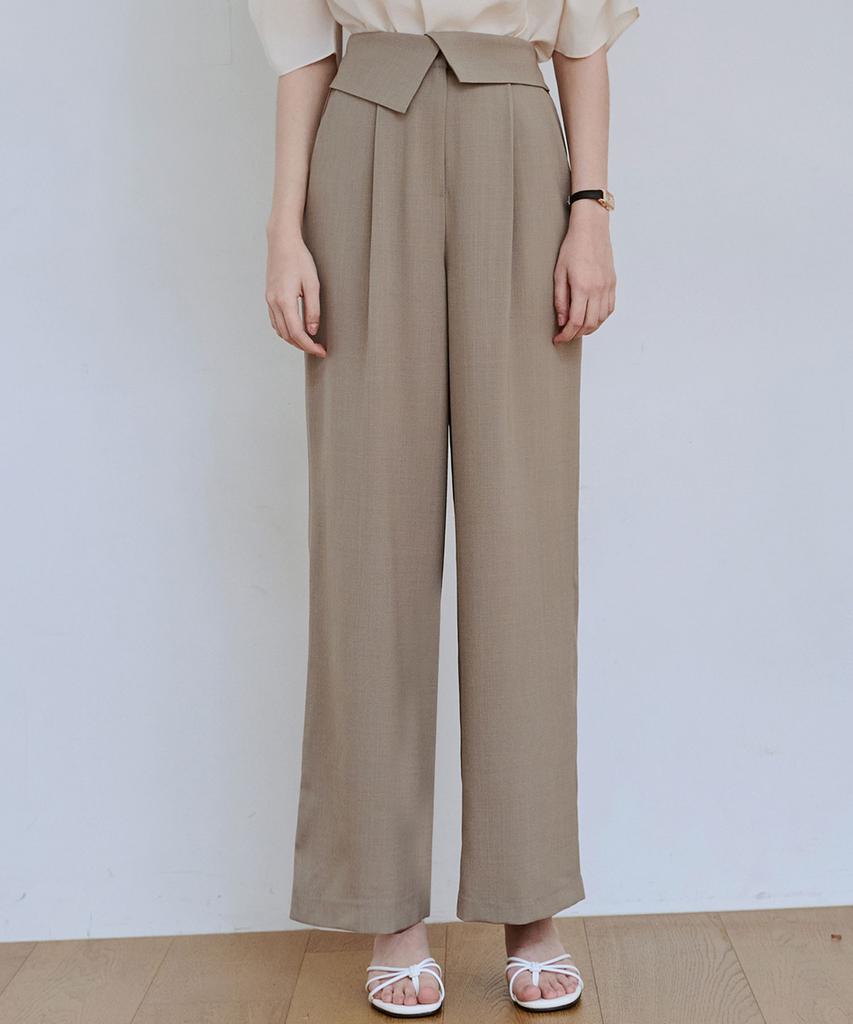LUSIDA Terre Double-Pleat Wide Slacks_3 Colors