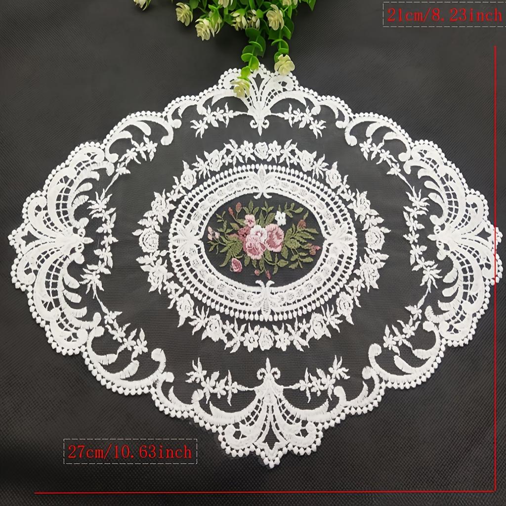 Vintage Französische Spitze Tischset Elegant Handbestickt, Geeignet für Heim Esszimmer Dekoration