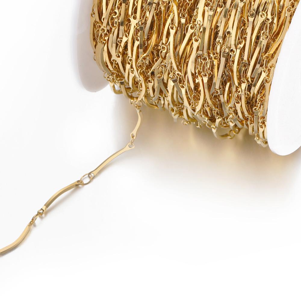 1Meter Stainless Steel Stick Chains for Jewelry Making Bracelet Necklace Gold  Chain Anklet Accessories Components DIY No Fade