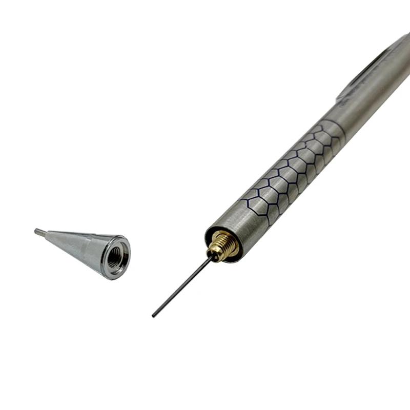 0.5 0.7 0.9mm Metal Mechanical Pencil With Eraser Set 2b/hb Lead Art Sketch Drawing Supplies Automatic Pencil Writing Stationery