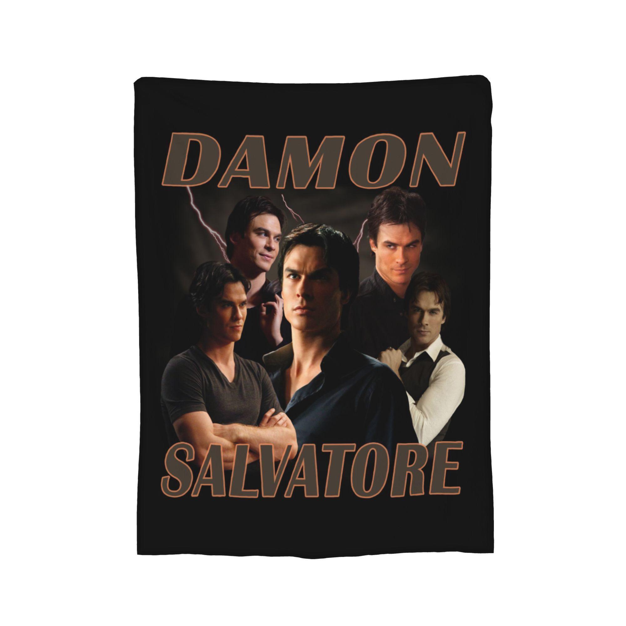 Damon Salvatore Blankets Fleece Winter The Vampire Diaries Ian Somerhalder Tv Series Warm Throw Blanket for Sofa 75x90cm