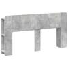 Headboard Cabinet with Storage Concrete Grey Engineered Wood