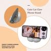 Pedestal type cute cat claw mobile phone holder desktop creative bracket high value decompression process ornament