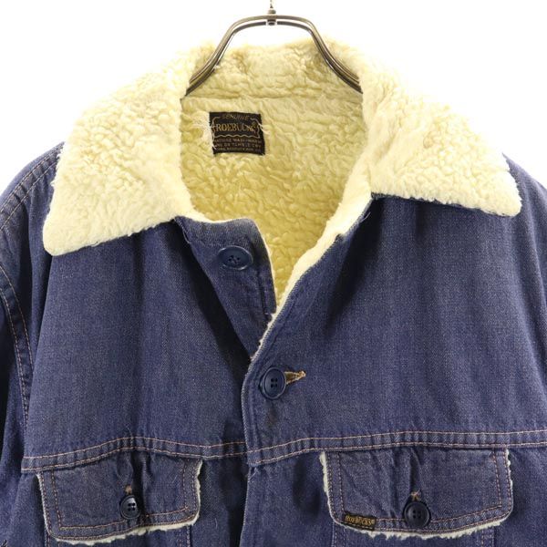 ROEBUCKS 70s Vintage Denim Jacket Fleece-lined Denim Jacket Men's Used