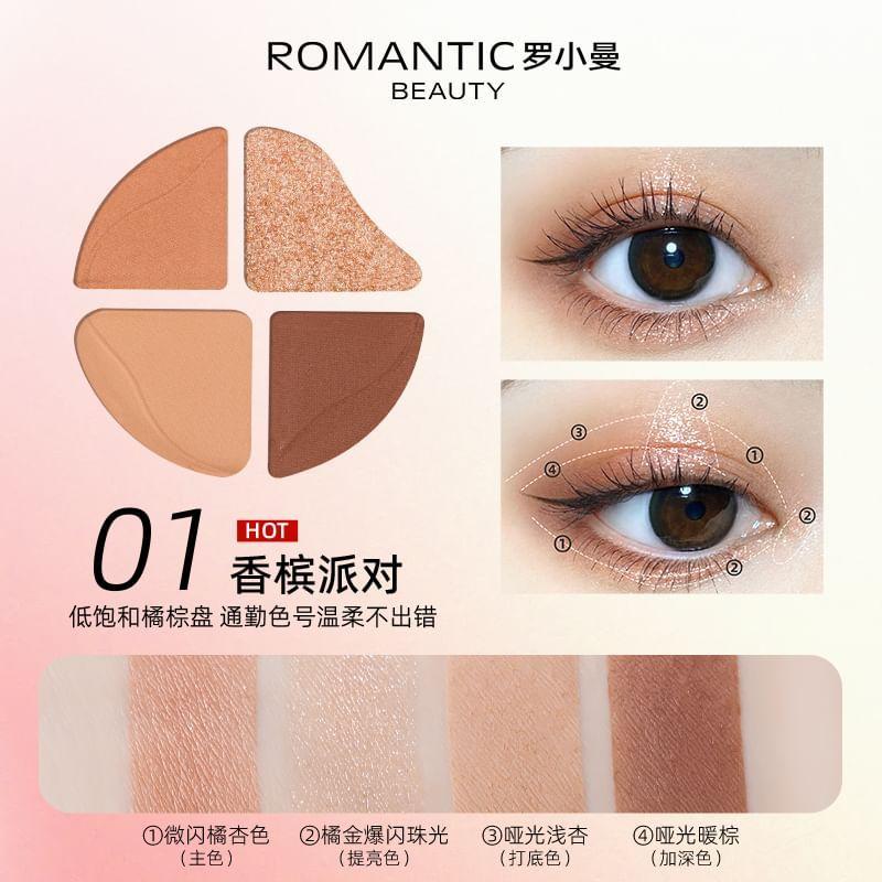 ROMANTIC BEAUTY - 4 Shade Eyeshadow Palette - Brown