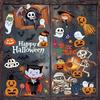 Halloween Witch & Mummy Window Stickers for Family Party & Shop Decoration