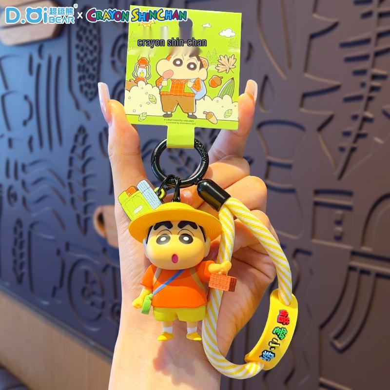 Genuine Crayon Shin-chan Kung Fu Keychain Backpack Pendant Anime Doll