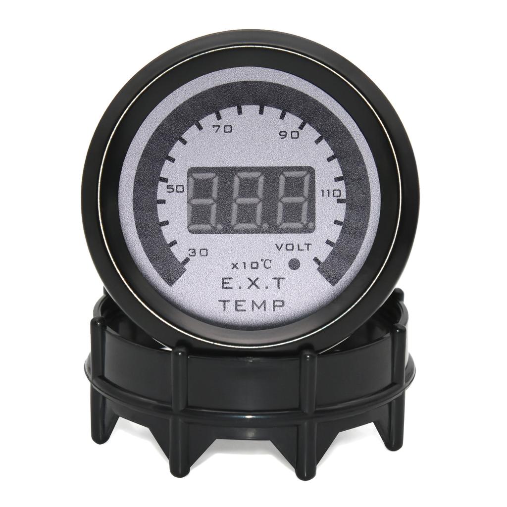 52MM Digital LED EXT Exhaust Gas Temp Gauge + Voltmeter Voltage Air Fuel Auto Car Styling EGT Temperature Gauge Car Meter