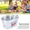 1PC Large Capacity Ice Bucket High Hardness Metal with Colorful Patterns for Beer Champagne Cooling Bar Home Party Essential