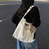 Women Shoulder Bag Lightweight Large Capacity Drawstring Crossbody Bag for Daily Commute Simple and Casual Texture Storage Bags