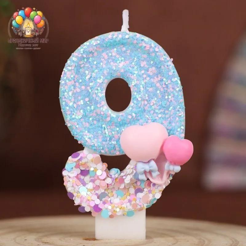 Numeric Birthday Candles 0-9 Set for Kids Baking Party Decorations